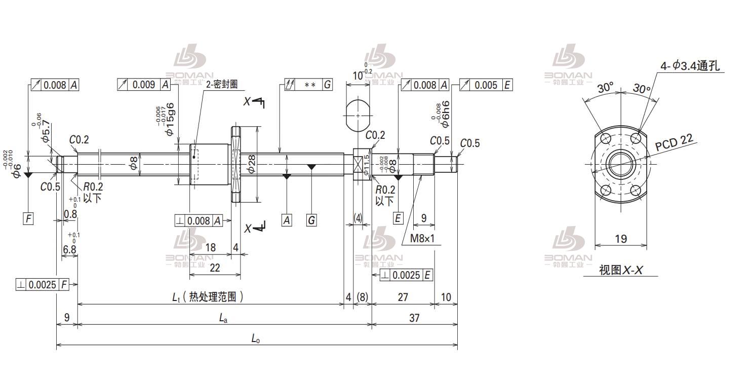 W0801MA-7PY-C3Z1.5-MA标准滚珠丝杠