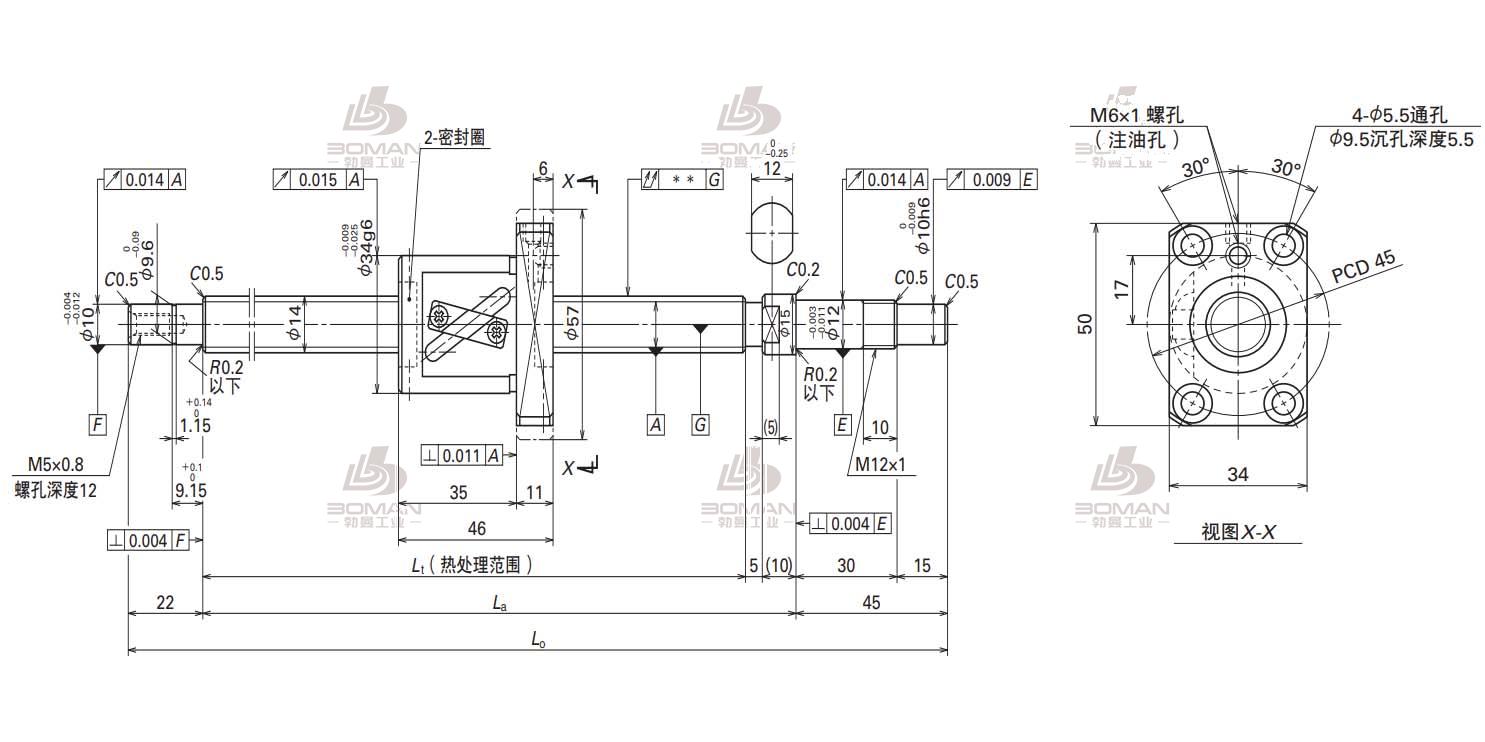 W1403FA-5P-C5Z8-FA标准滚珠丝杠