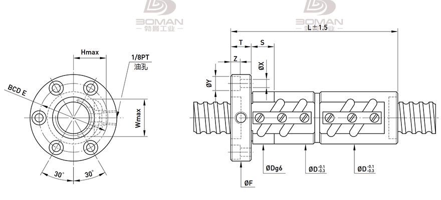 HIWIN上银 FDV 上银滚珠丝杠1R50