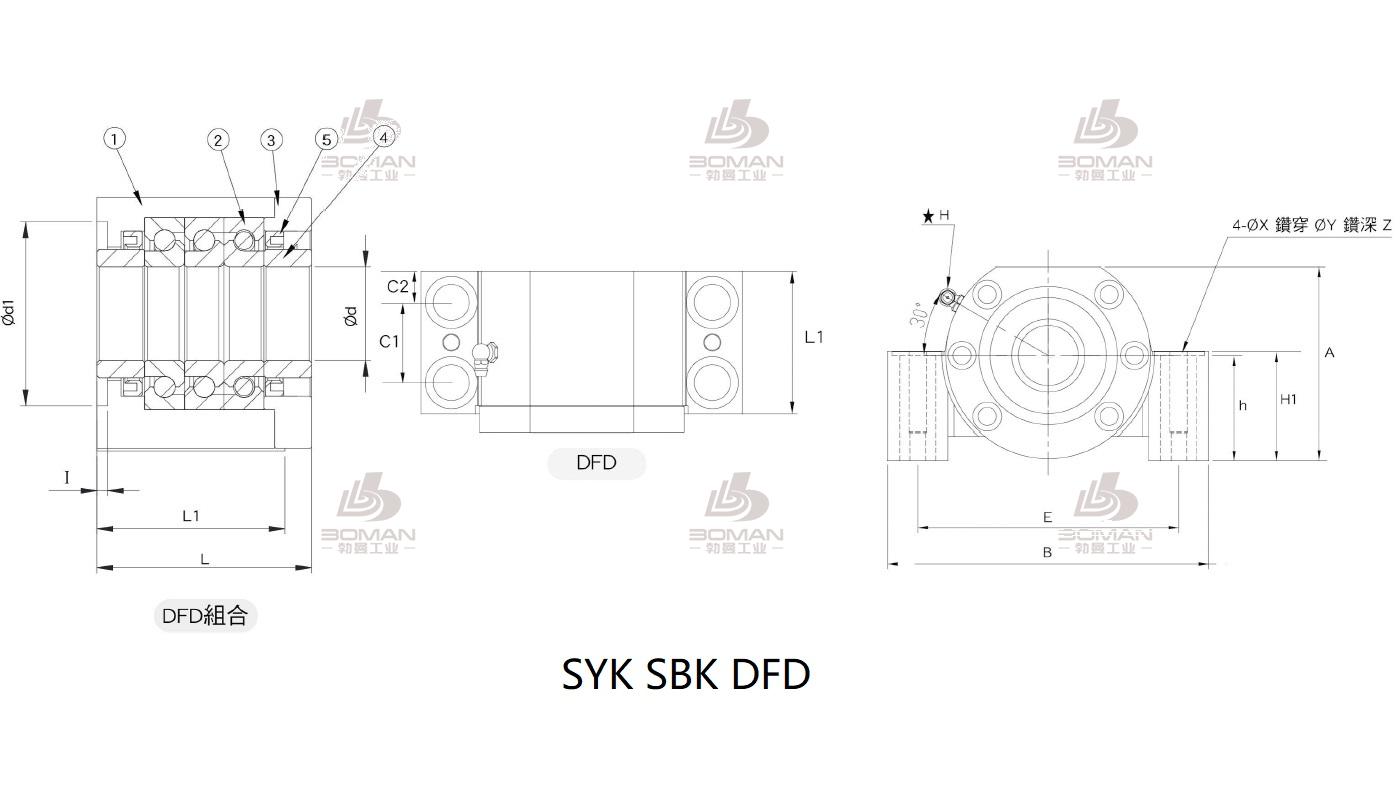 SYK MBL6/8-B syk丝杆支撑座3d