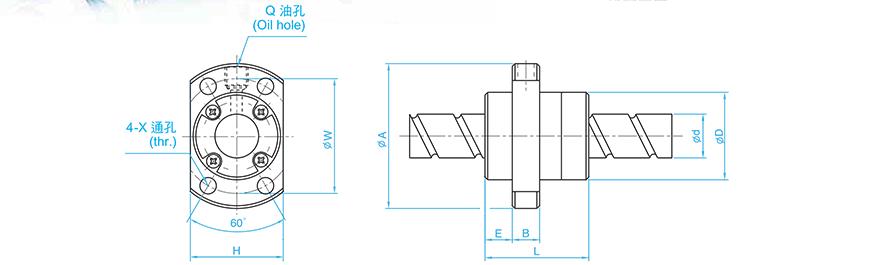 TBI SFE04040-6 tbi丝杠螺母型号