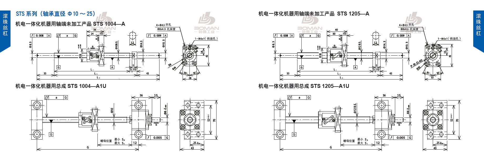 TSUBAKI STS1004-180C3-A1U tsubaki丝杆